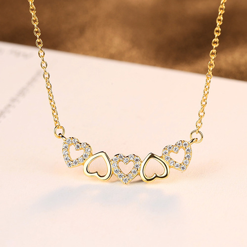 925 Silver Cubic Zirconia Heart Necklace