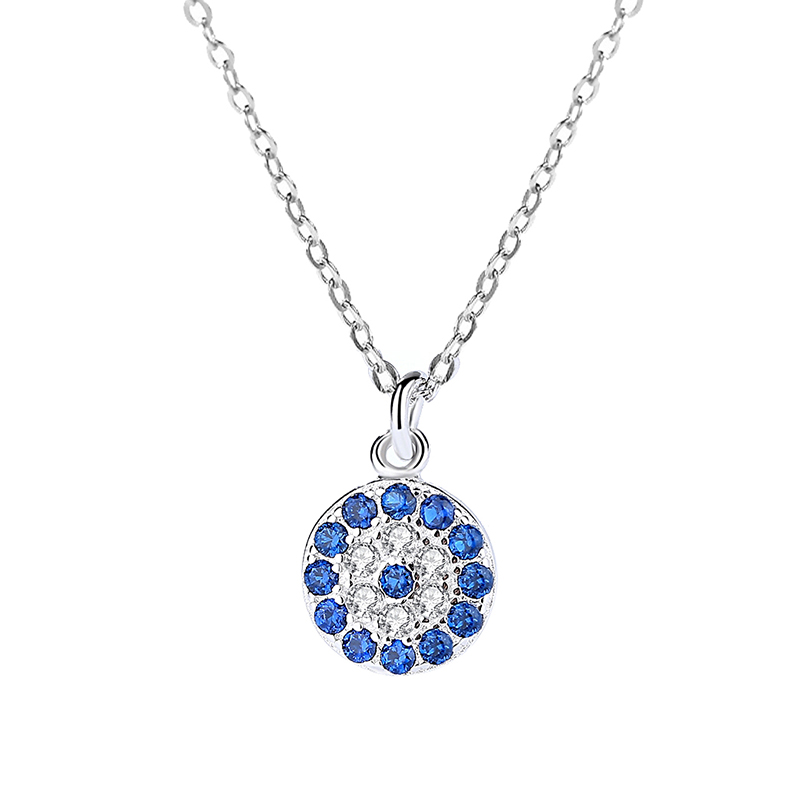 Hot Selling 925 Sterling Silver Evil Eye Necklace