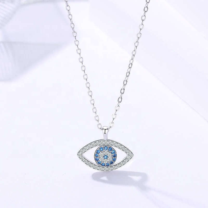 925 Sterling Silver Pendant Quality Zircon Devil Eye Necklace