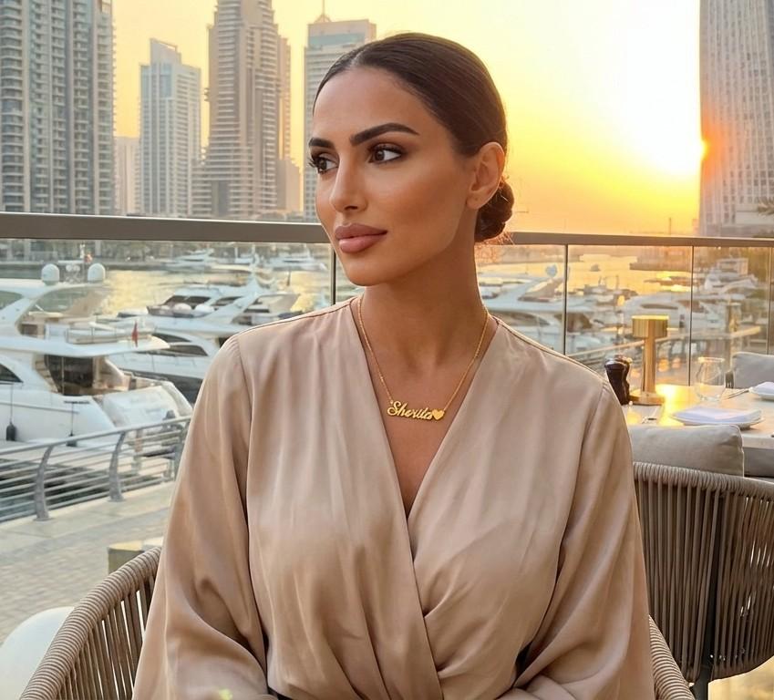 Personalized Name Necklace with Love| English | Arabic | Hand Made | Valentines Gift