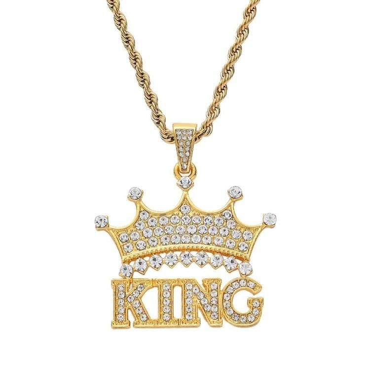 Hand Made Personalized Zircon Name Necklace with Crown