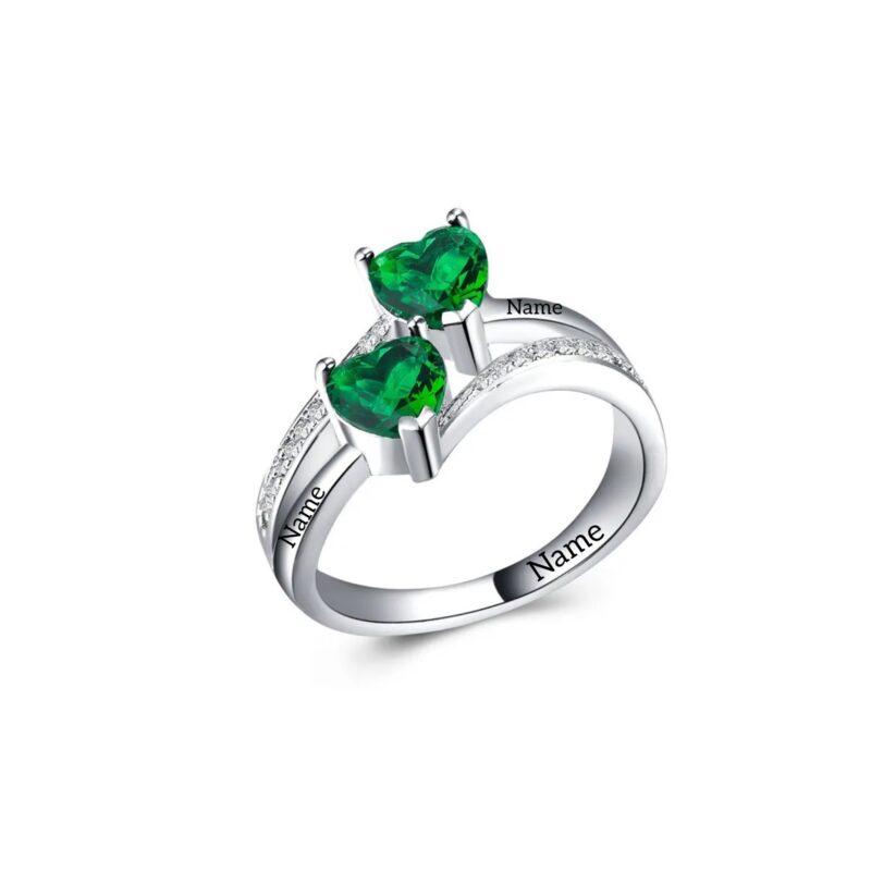 VVS Diamond 18 k Gold Natural Emerald Stone Customised Ring - Engagement - Wedding Diamond Ring