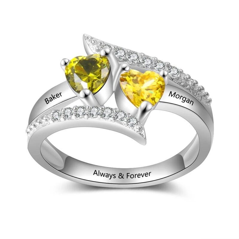 VVS Diamond 18 k Birthstone Customised Ring - Engagement - Wedding Diamond Ring