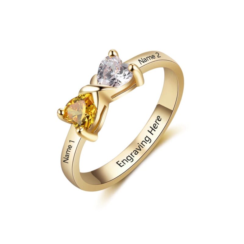 18 k Gold Birthstone Customised Ring - Engagement - Wedding Diamond Ring