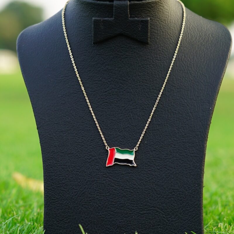 925 silver UAE Flag Necklace - National Day Gift