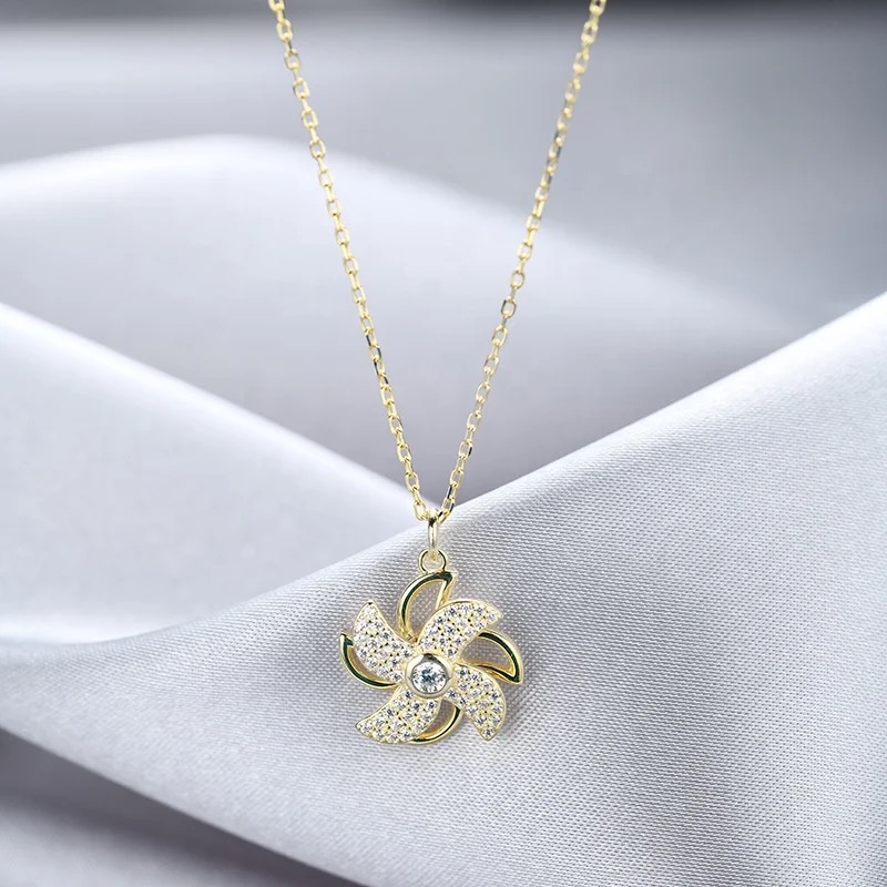 Gold plated Spinning Necklace for Women