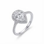 Brilliant Cut Moissanite Ring with GRA Certificate - Adjustable 925 Silver Promise Ring